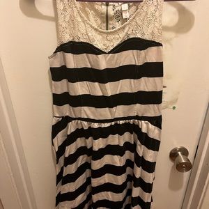 Xhilaration small lace striped dress